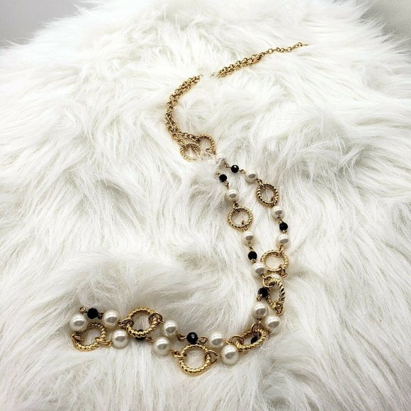 Talbots Single Strand Pearl White Necklace 40" - Picture 4 of 11